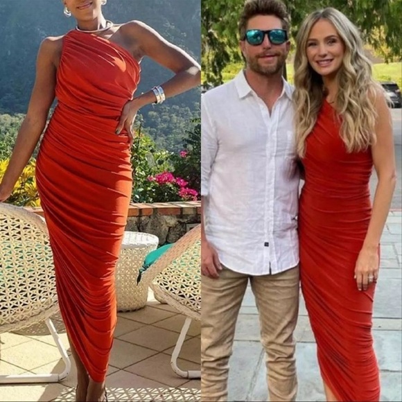 Norma Kamali Diana dress red NEW NWT sz XS ruched bodycon cocktail formal maxi - Picture 5 of 16